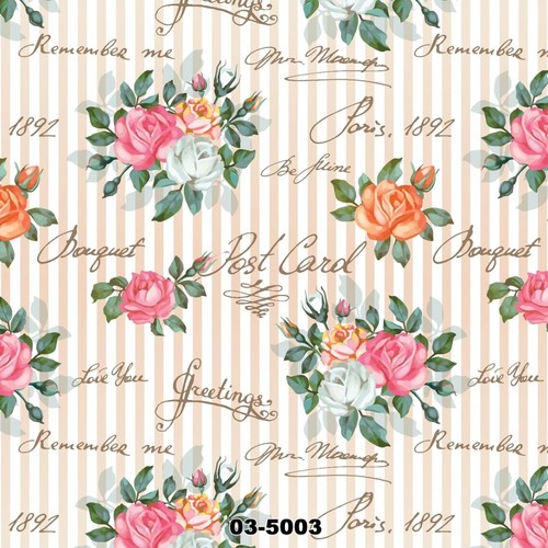 Çiçek Desenli Duvar Kağıdı 03 5003