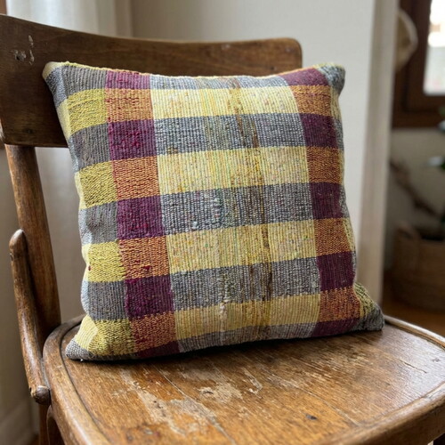 Vintage Kilimli Yastık Kılıfı PLLWSQR1169 - 42x42