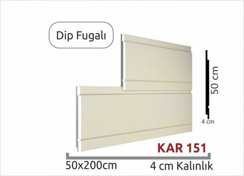 Dip Fugalı Dış Cephe Duvar Paneli 4cm KAR 151-200x50cm
