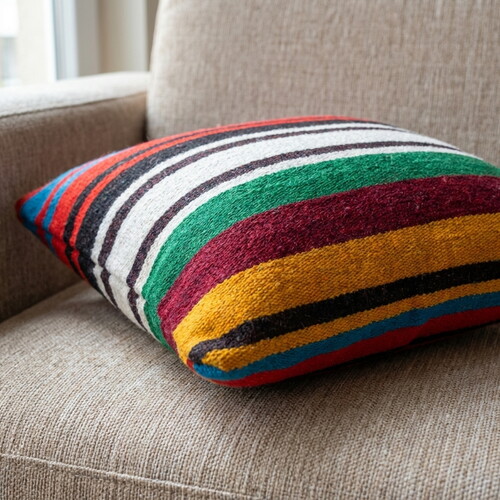 Vintage Kilimli Yastık Kılıfı PLLWSQR1113 - 42x42