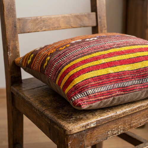 Vintage Kilimli Yastık Kılıfı PLLWSQR1116 - 42x42