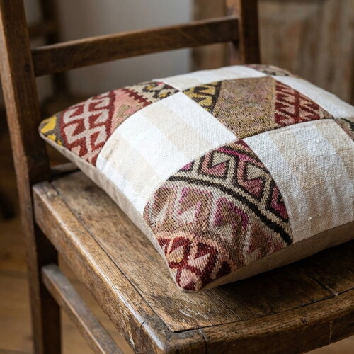 Vintage Kilimli Yastık Kılıfı PLLWSQR1128 - 42x42