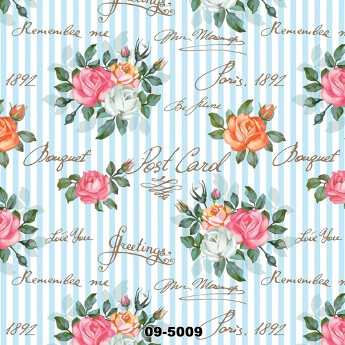 Çiçek Desenli Duvar Kağıdı 09 5009