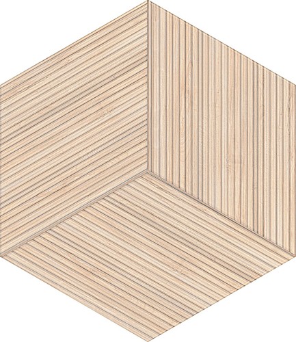 Ege Seramik Wooden Beyaz Altıgen Mat Yer Duvar Seramiği - 43,5x50,3