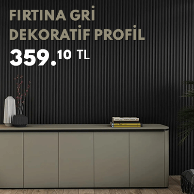 Agt Dekoratif Duvar Profili Fırtına Gri 2200-726