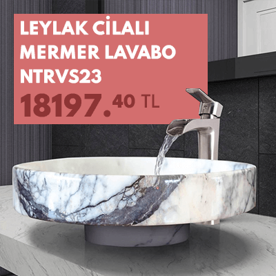 Leylak Cilalı Mermer Çanak Lavabo 39x39cm NTRVS23