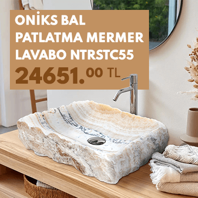 Oniks Bal Patlatma Mermer Lavabo NTRSTC55