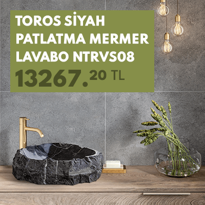 Toros Siyah Patlatma Mermer Çanak Lavabo NTRVS08